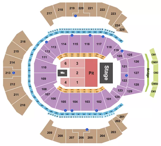 seating chart for Chase Center - Daniel Caesar - eventticketscenter.com
