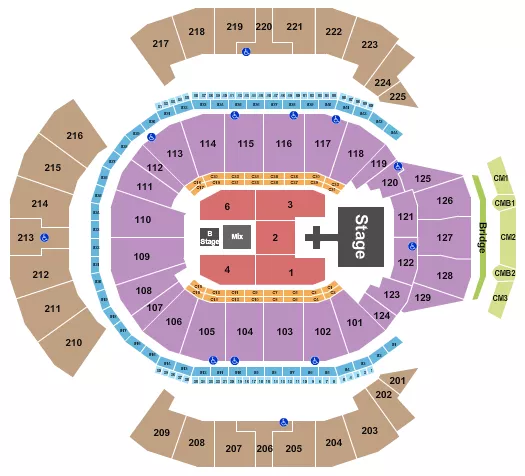 seating chart for Chase Center - Def Leppard - eventticketscenter.com