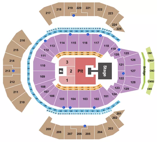 seating chart for Chase Center - Demi Lovato - eventticketscenter.com