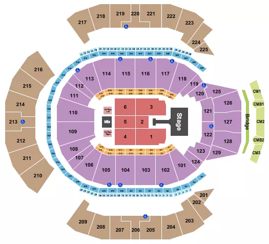 seating chart for Chase Center - Jonas Brothers - eventticketscenter.com