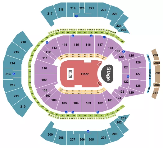 seating chart for Chase Center - Kacey Musgraves - eventticketscenter.com