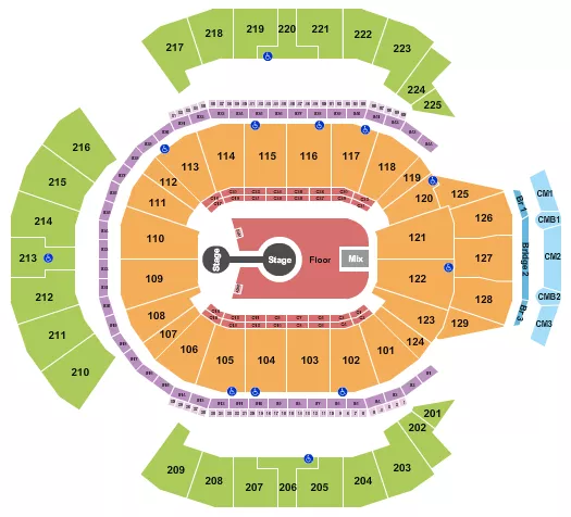 seating chart for Chase Center - Kid Cudi - eventticketscenter.com