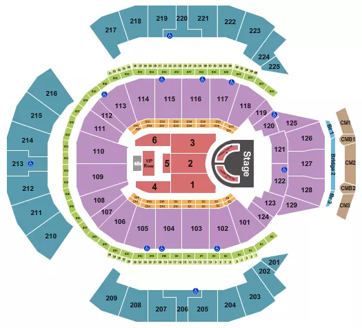 seating chart for Chase Center - Megan Thee Stallion - eventticketscenter.com