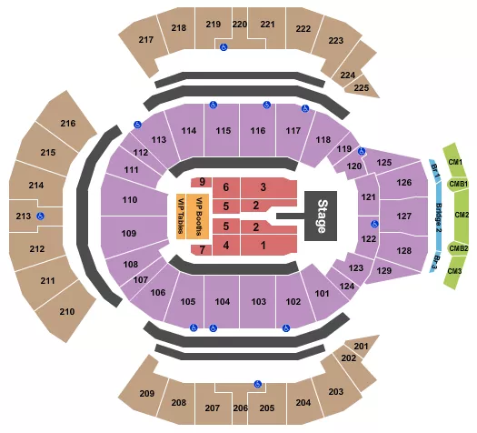 seating chart for Chase Center - Mary J. Blige - eventticketscenter.com