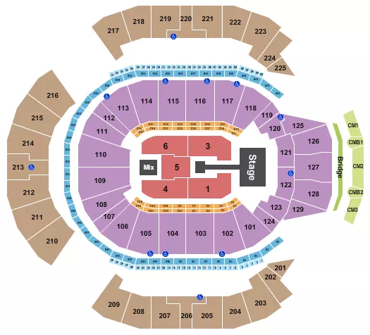 seating chart for Chase Center - Nicki Minaj - eventticketscenter.com
