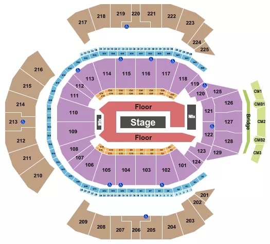 seating chart for Chase Center - Rod Wave - eventticketscenter.com