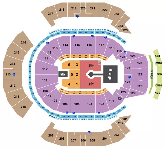 seating chart for Chase Center - Sabrina Carpenter - eventticketscenter.com