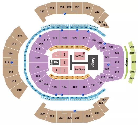 seating chart for Chase Center - Tate McRae - eventticketscenter.com