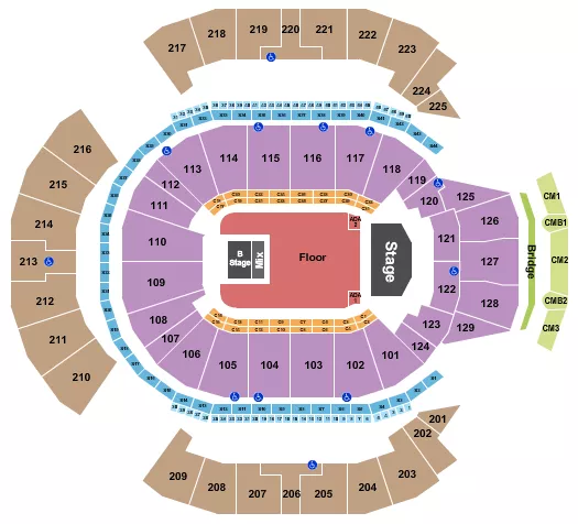 seating chart for Chase Center - Tyler the Creater - eventticketscenter.com