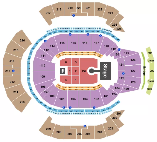 seating chart for Chase Center - Weezer - eventticketscenter.com