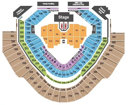 seating chart for Chase Field - Def Leppard - eventticketscenter.com