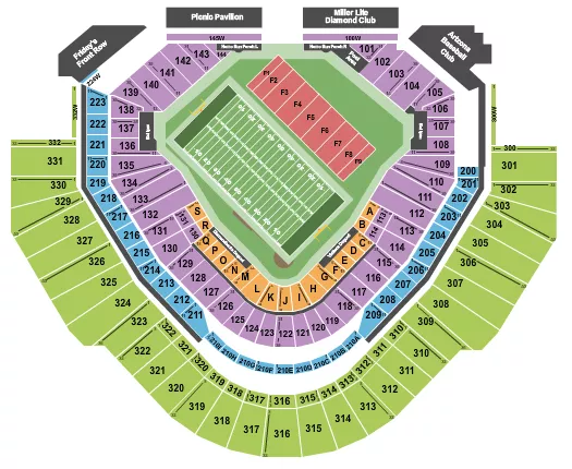seating chart for Chase Field - Guaranteed Rate Bowl - eventticketscenter.com