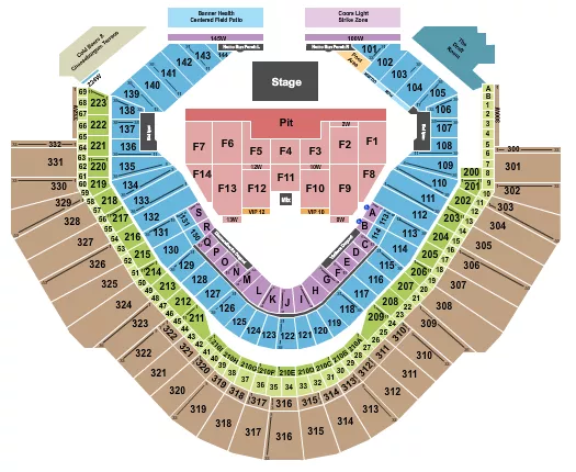 seating chart for Chase Field - November Nights - eventticketscenter.com