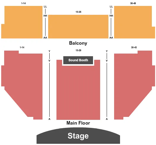 seating chart for Chatham Capitol Theatre - End Stage - eventticketscenter.com