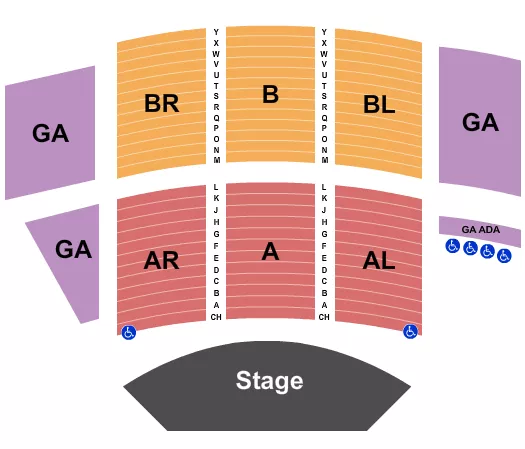 seating chart for Chautauqua Auditorium - Endstage 2 - eventticketscenter.com