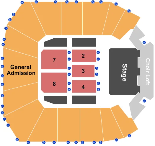 seating chart for Chautauqua Institution Amphitheater - RSV 2-4 & 7-8 + GA - eventticketscenter.com