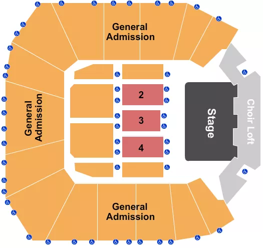 seating chart for Chautauqua Institution Amphitheater - RSV 2-4 - eventticketscenter.com