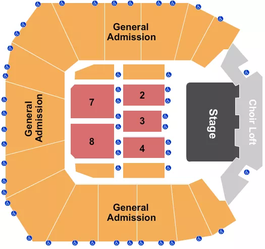 seating chart for Chautauqua Institution Amphitheater - RSV 2-4 & 7-8 GA 2 - eventticketscenter.com