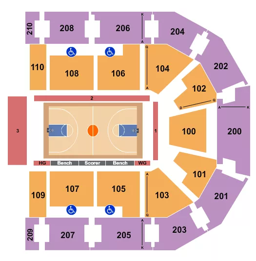 seating chart for Chesapeake Employers' Insurance Arena - Harlem Globetrotters - eventticketscenter.com