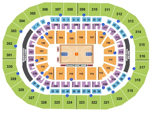 seating chart for Paycom Center - Basketball - Globetrotters - eventticketscenter.com