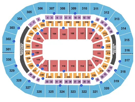 seating chart for Paycom Center - Monster Jam 3 - eventticketscenter.com