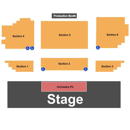 seating chart for Chico Center For The Arts - End Stage - eventticketscenter.com