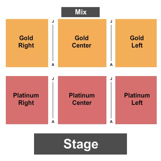 seating chart for The Chiefs Event Center at Shoshone-Bannock Casino - Endstage No GA - eventticketscenter.com