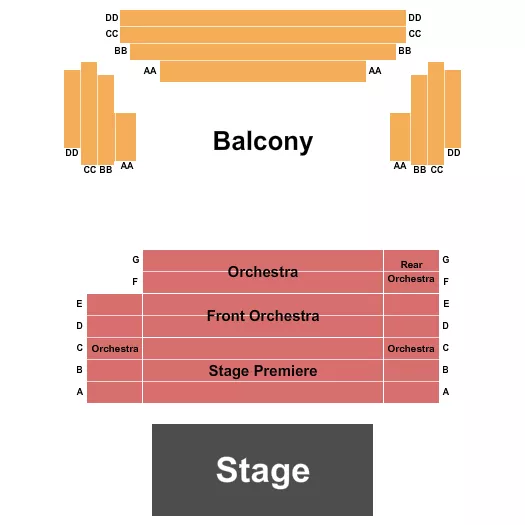 seating chart for Chief's On Broadway - Endstage 3 - eventticketscenter.com
