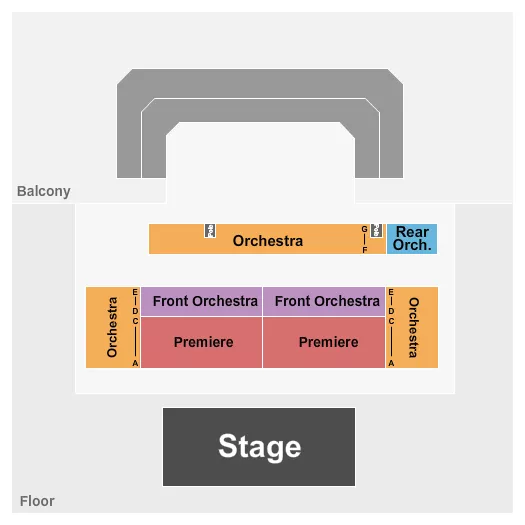seating chart for Chief's On Broadway - Endstage 3 - No Balc - eventticketscenter.com