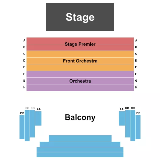 seating chart for Chief's On Broadway - Endstage - eventticketscenter.com