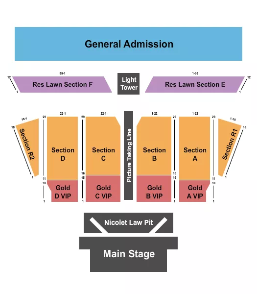 seating chart for Chippewa Valley Festival Grounds - Country Fest - eventticketscenter.com