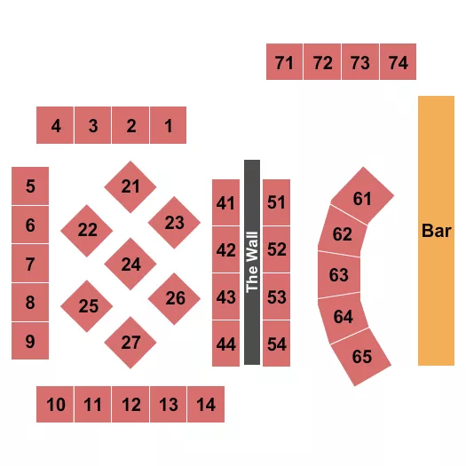 seating chart for Chop House at Choctaw Casino & Resort - Grant - Tables/Bar - eventticketscenter.com