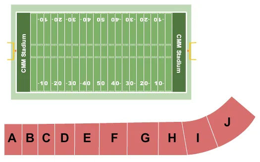 seating chart for Christy Mathewson Memorial Stadium - Football - eventticketscenter.com