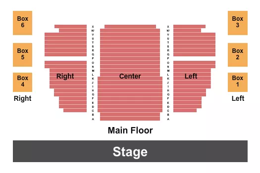 seating chart for Chrysler Theatre - Endstage No Balc - eventticketscenter.com