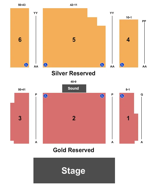 seating chart for Chukchansi Gold Resort And Casino - Endstage Outdoor Pavilion 2 - eventticketscenter.com