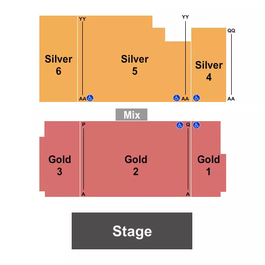 seating chart for Chukchansi Gold Resort And Casino - Endstage Outdoor Pavilion 3 - eventticketscenter.com