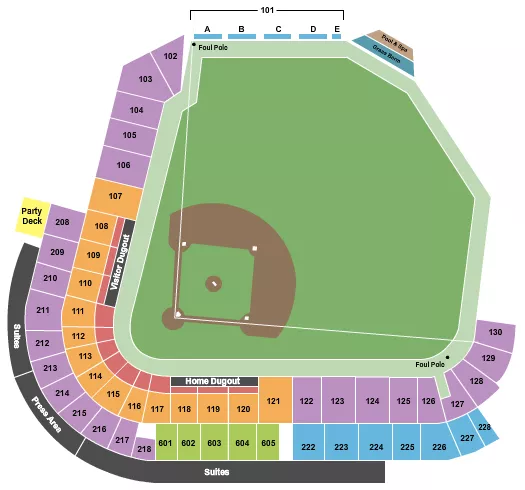 seating chart for Chukchansi Park - Baseball - eventticketscenter.com