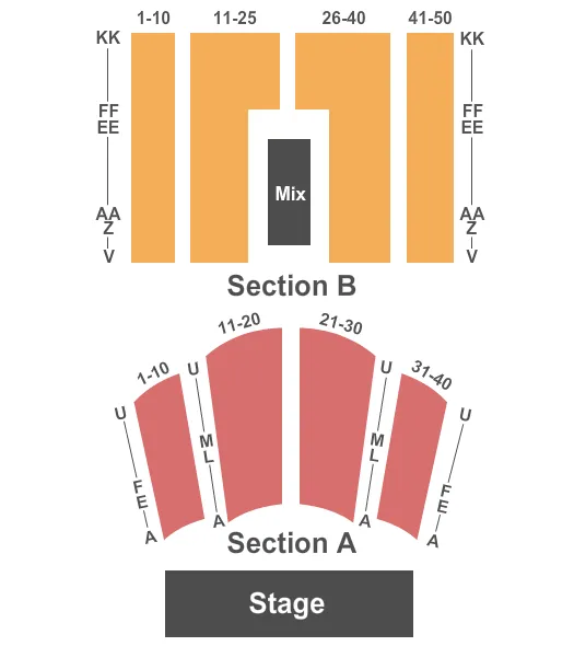 seating chart for Chumash Casino - End Stage - eventticketscenter.com