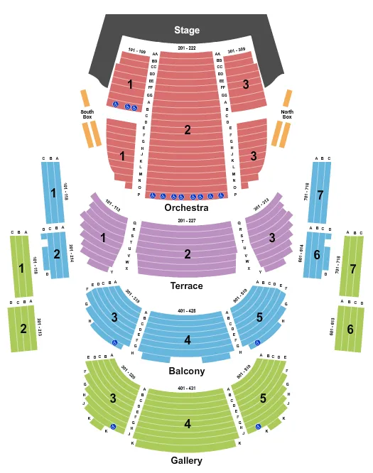 seating chart for Cincinnati Music Hall - End Stage - eventticketscenter.com