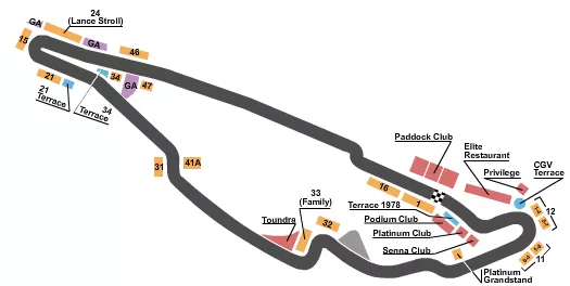 seating chart for Circuit Gilles Villeneuve - Racing 2 - eventticketscenter.com