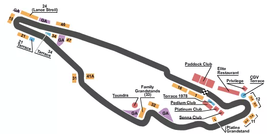 seating chart for Circuit Gilles Villeneuve - Racing 2 - eventticketscenter.com