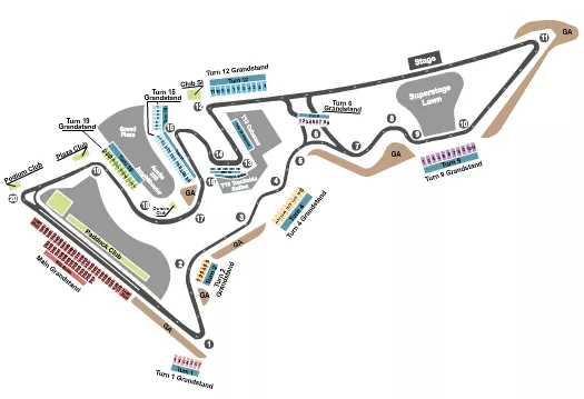 seating chart for Circuit of The Americas - Racing - eventticketscenter.com
