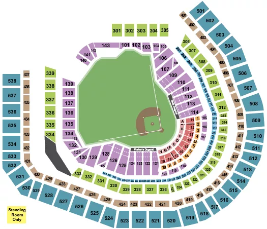 seating chart for Citi Field - Baseball - eventticketscenter.com