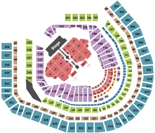 seating chart for Citi Field - Fuerza Regida - eventticketscenter.com