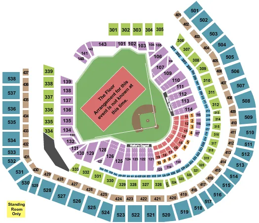 seating chart for Citi Field - Generic Floor - eventticketscenter.com