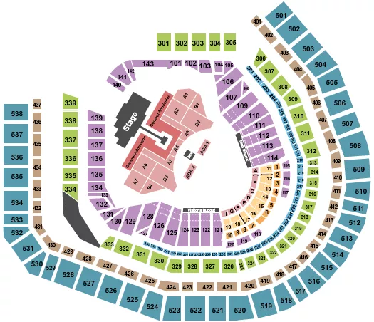 seating chart for Citi Field - Green Day - eventticketscenter.com