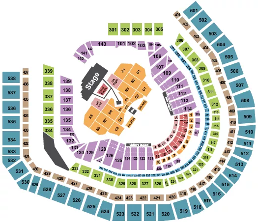 seating chart for Citi Field - Noah Kahan - eventticketscenter.com