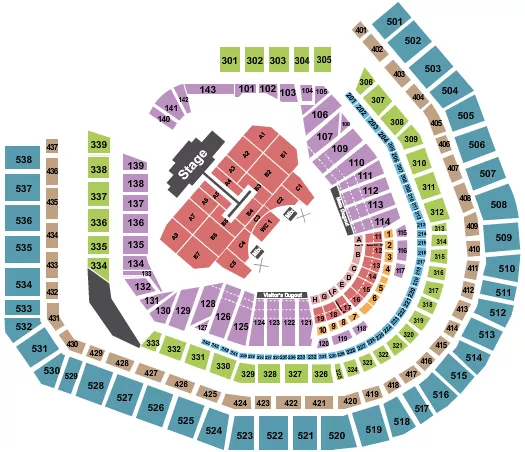 seating chart for Citi Field - Post Malone - eventticketscenter.com