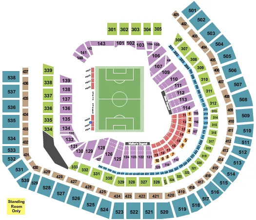 seating chart for Citi Field - Soccer - eventticketscenter.com
