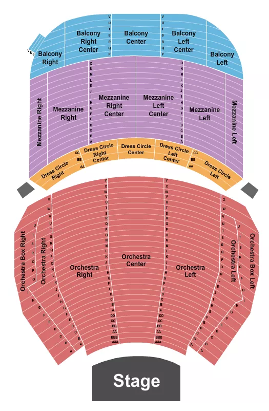 seating chart for Citizens Bank Opera House - Endstage - AAA - eventticketscenter.com